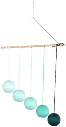 Montessori Mobile Mega Set with Baby Gym – 12-Piece Handmade Newborn Visual & Sensory Development System (Bell and Ring Mobile, Gobbi, Dancer, Octahedron, Wooden Musical, Puzzle Ball) (Emerald) - Image 2
