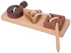 Adena Montessori Wooden Lacing Threading Toys,Geometric Lacing Toys for Toddlers,Educational Threading Shapes for Kids,Fine Motor Skills Gift for 1 2 3 4 Years Old Toddlers Baby Kids by AdenaMontessori