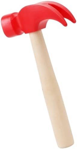 Hxezoc Wooden Hammer Toys Simulation Hammers Maintenance Tools Educational Toys for Kids Birthday Party Games Supplies (Red) by Hxezoc