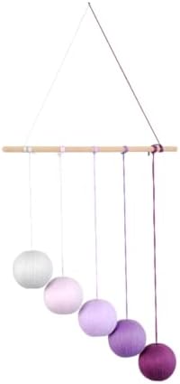 Montessori Mobile Mega Set with Baby Gym – 12-Piece Handmade Newborn Visual & Sensory Development System (Bell and Ring Mobile, Gobbi, Dancer, Octahedron, Wooden Musical, Puzzle Ball) (Purple) - Image 2