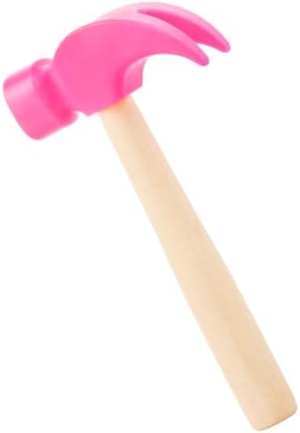 Fowecelt Wooden Hammer Toys Simulation Hammers Maintenance Tools Educational Toys for Kids Birthday Party Games Supplies (Pink) by Fowecelt