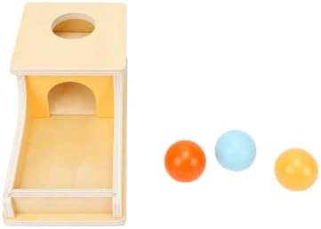 RiToEasysports Wooden Ball Drop Box, Solid Wood Object Permanence Toy, - Image 6
