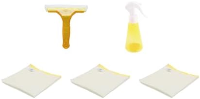 Small Squeegee, Spray Bottle and Cloth Set Cleaning Tools for Small Hands Montessori Practical Life Material (Yellow) by MVita