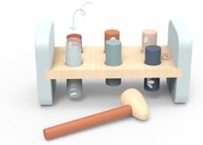 SPEEDY MONKEY Wooden Tap Tap Hammer Bench | Reversible Peg Play Toy Playset - Image 4