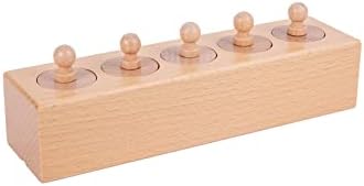 Adena Montessori Knobbed Cylinders Blocks Home Preschool 2 3 Years OldToys (Primary Color Knobbed Cylinders) - Image 6