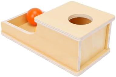 RiToEasysports Wooden Ball Drop Box, Solid Wood Object Permanence Toy, - Image 2