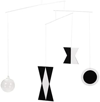 Montessori Munari Mobile Visual Mobiles Black White Felt Handmade Shape and Color Recognition - Image 3
