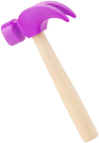 Fowecelt Wooden Hammer Toys Simulation Hammers Maintenance Tools Educational Toys for Kids Birthday Party Games Supplies (Purple) by Fowecelt
