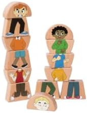 Social Emotional Learning Toy for Kids Ages 1-3, Wooden Stacking Blocks | Montessori Emotion Matching Toys, Sensory Game for Toddlers 18 Months and Up, Feelings Sorting Activities for 2 Year Old - Image 5