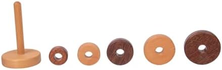 Wooden Stacking Rings for Babies, Montessori Stacker Toys for Toddlers 18+ Months, Educational Learning Sorter and Stacking Tower, Natural Wood Toy for Fine Motor Skills (Circle) - Image 3
