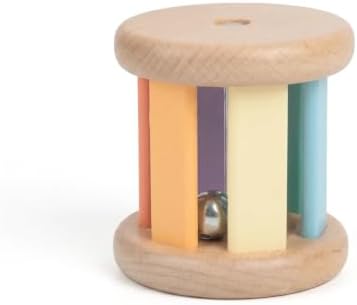 Montessori-Inspired Wooden Rolling Bell Rattle, Tummy Time Toy for Infants by LeticiasCorner