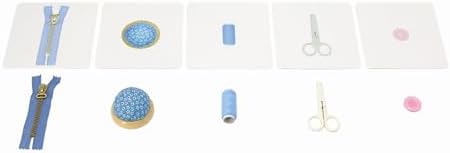 Montessori Language Materials Objects with Identical Cards Matching Game Minitures Flash Cards Cleaning Tools Hair Accessories Sewing Items (Sewing Items) - Image 3