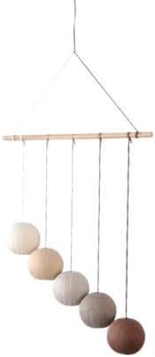 Montessori Mobile Mega Set with Baby Gym – 12-Piece Handmade Newborn Visual & Sensory Development System (Bell and Ring Mobile, Gobbi, Dancer, Octahedron, Wooden Musical, Puzzle Ball) (Brown) - Image 2