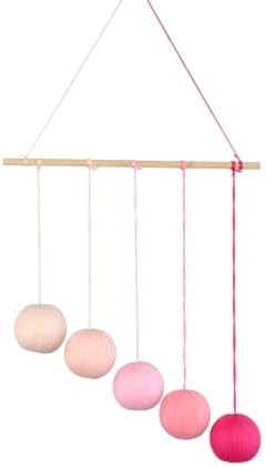 Montessori Mobile Mega Set with Baby Gym – 12-Piece Handmade Newborn Visual & Sensory Development System (Bell and Ring Mobile, Gobbi, Dancer, Octahedron, Wooden Musical, Puzzle Ball) (Pink) - Image 2