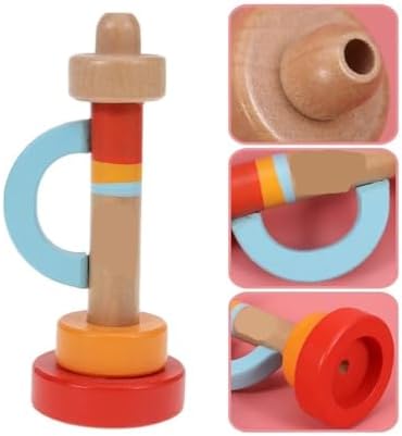 2Pcs Wooden Rattle, Educational Musical Instrument Gift Set by Unknown