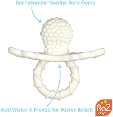 RaZbaby RaZbuddy RaZberry Teether/Pacifier Holder w/Removable Baby Teether Toy - 0M+ - Bpa Free - (Elephant) - Image 5