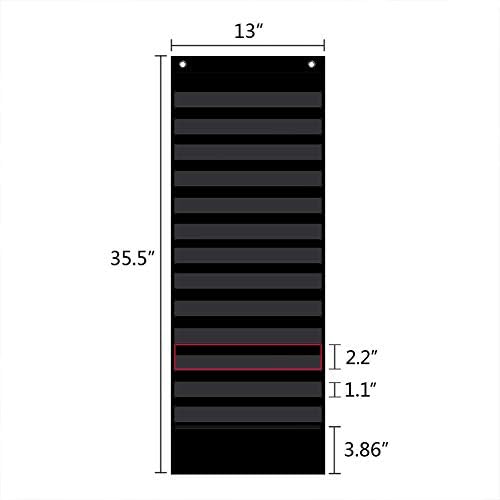 Daily Schedule Pocket Chart, 13+1 Scheduling Pocket Chart with18 Dry-Eraser Cards, Educational Charts for Classroom Office Home Preschool Activity (Black) - Image 6