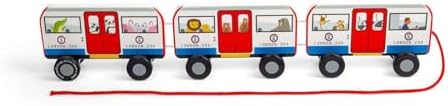 Bigjigs Toys London Pull Along Tube Wooden Pull Along Toy for Children, Sustainably Made Baby & Toddler Gifts, from 18 Months - Image 6