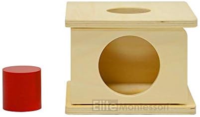 Montessori Imbucare Box with Red Cylinder by EliteMontessori