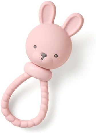 Itzy Ritzy Silicone Rattle Toy, Teething Toy with Soft Jingle Sound (Bunny) by Unknown