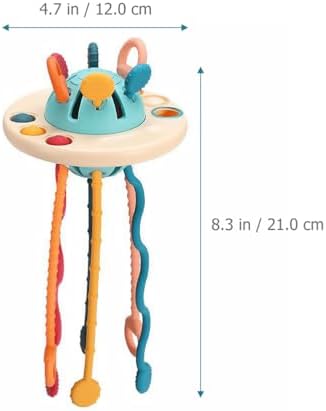 Toddmomy Pull String Interactive Sensory Toy for Toddlers Early Development Silicone Baby Learning Toy 8.26X4.72X4.72In Hand Eye Coordination Motor Skills - Image 2