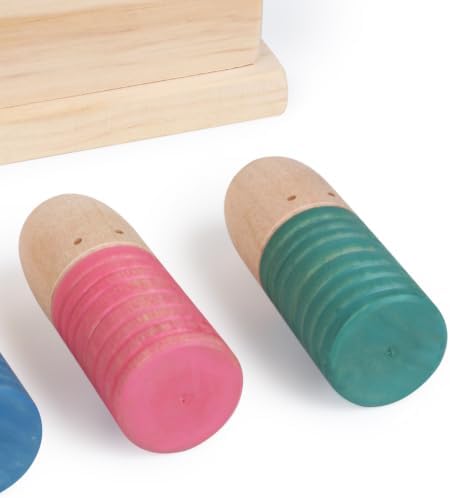 Wooden Pop Up Puppets|Wooden Cause and Effect Toys for Boys & Girls, Montessori Color Matching Toys,Special Festival Gift for Kids 2 3 4 - Image 4