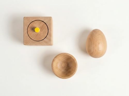 Set of Wooden Pincer Grasp and Egg Cup Puzzles, Pincer Puzzles, First Puzzles, Montessori Toys for 6 Months+, Fine Motor Skills Learning by LeticiasCorner