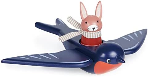 Tender Leaf Toys - Swifty Bird - Solid Wood Bird Toy with Removeable Bunny Character - Open-Ended Play Toy for Toddler Boys and Girls - Explore Role-Play and Imagination - Age 3+ by TenderLeaf