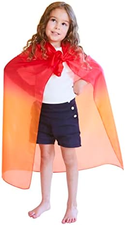 Sarah's Silks Enchanted Playsilk, 100% Silk Scarves for Kids and Toddlers, Sensory Toys | Bright Square Scarves, Montessori Waldorf Toys for Imaginative and Pretend Play - Fire by SarahsSilks