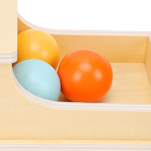 Vikye Wooden Object Permanence Box with 3 Balls Ball Drop Toy (Ball Drop - Image 7