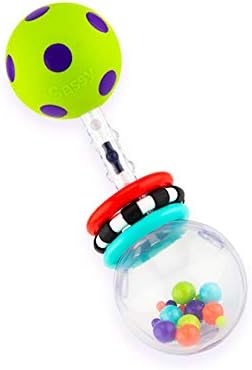 Sassy Spin Shine Rattle Developmental Toy (Colors May Vary) by Sassy
