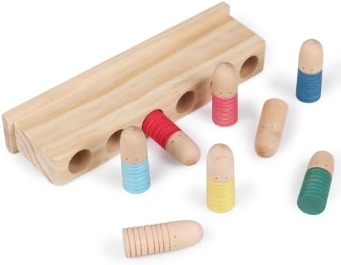 Wooden Pop Up Puppets|Wooden Cause and Effect Toys for Boys & Girls, Montessori Color Matching Toys,Special Festival Gift for Kids 2 3 4 - Image 3