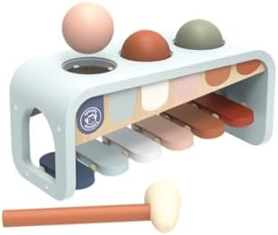 SPEEDY MONKEY Montessori Tap Tap Xylophone | Hammer Bench with 3 Balls by SpeedyMonkey