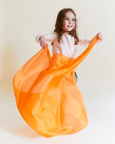 Sarah's Silks Playsilk - 100% Real Silk, Hand Dyed, Bright Colored Play Scarves | Montessori and Waldorf Toys for Dress up, Imaginative, and Pretend Play (35" x 35") - Image 3