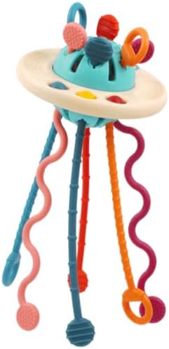 Montessori Pull String Sensory UFO Toy for Children 18 Months+ by Unknown