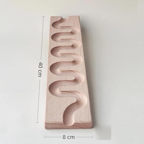 Wooden Marble Run Sensory Toy, DIY Ball Drop Track for Kids Ages 3-5, Fine Motor Skills Learning Gift, Style B - Image 3