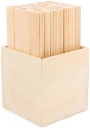 Milageto 120 Pieces Flat Wooden s, Style to 2, Color to 2 by Milageto