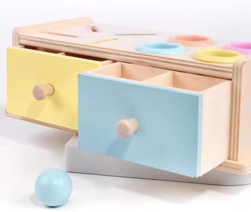 Montessori 2-in-1 Coin Drop & Pounding Bench, Shape Sorting & Fine Motor Skill Development - Image 3