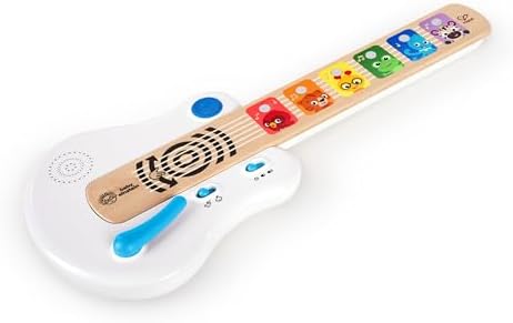 Baby Einstein Strum Along Songs Magic Touch Wooden Toy Guitar with Whammy Bar, Montessori Musical Learning Toy with Lights, 12mo+ by BabyEinstein
