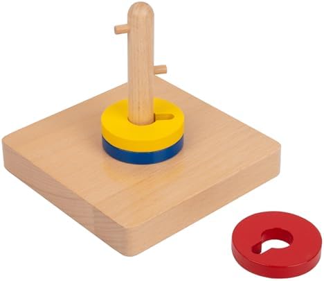 Adena Montessori Wooden Twist & Sort Circle Toy, 12m+ by AdenaMontessori