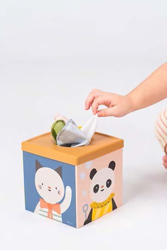 Taf Toys Multi-Sensory Montessori Baby Toy Infant Toys 6-12 Months 16pcs Pieces Baby Tissue Box Toy, Shape Sorter, Play Balls Learning Toys Toddlers 1-3 Motor Skills Development Toddler Activity Cube - Image 2