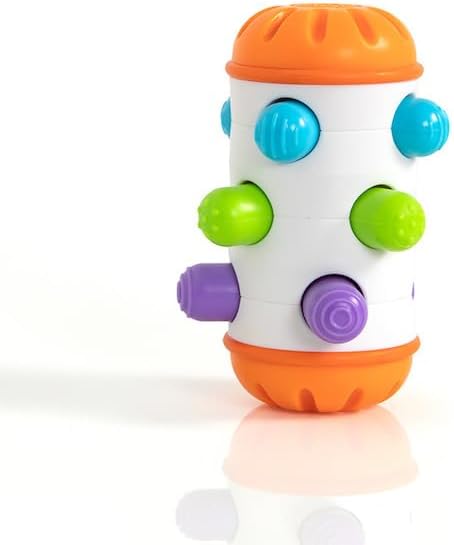 Fat Brain Toys Rolio- Sensory Toys for Babies 6 Months+, Tummy Time Rattle - Image 3