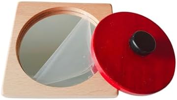 Montessori Object Permanence Box with Safe Shatterproof Mirror (Beech Wood) – Peekaboo Baby Toy for 6-12 Months – Non-Toxic Water-Based Paint, Gift Ready by Handmade