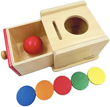 Dailyfunn Montessori Toys Coin&Ball 2-in-1 Drop Box Object Permanence Box for Infant Baby Preschooler 6-24 Months - Image 2