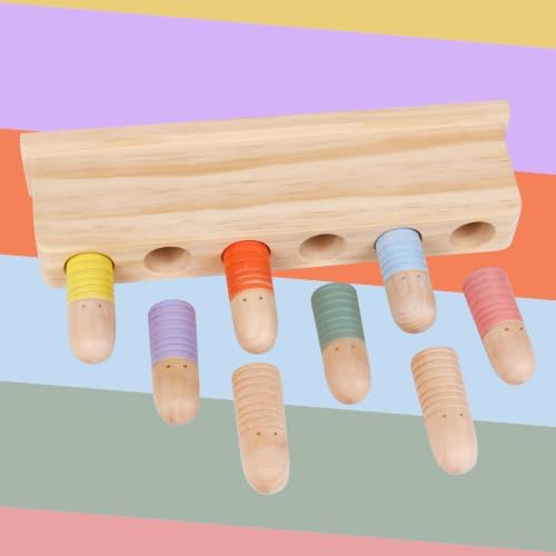 Wooden Pop Up Puppets|Wooden Cause and Effect Toys for Boys & Girls, Montessori Color Matching Toys,Special Festival Gift for Kids 2 3 4 - Image 6