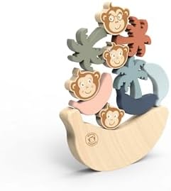 SPEEDY MONKEY Wooden See Saw Balance Game | Monkeys & Palm Trees Playset - Image 4