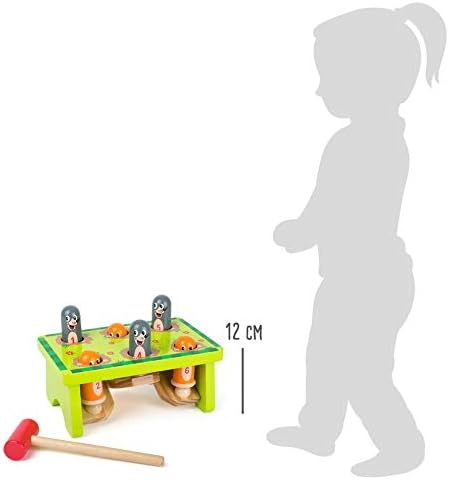 Small Foot Mole 11162 Knock Bench 100% Certified Wood Robust Hammer Game from 18 Months - Image 6