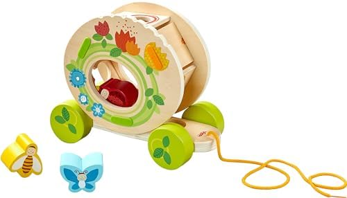 HABA Flower Meadow Pull Wooden Toy Pull Along Toy for Children from 1 Year - Image 4