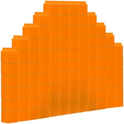 200 Pcs Orange Linking Cubes for Math Counting Cubes Manipulatives Plastic Counting Block Manipulative Classroom Learning Supplies for Educational Preschool Activities Boy Girl (Orange) by Unknown