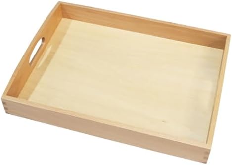 Montessori Wooden Storage Trays, 3 Sizes (Large/Medium/Small),Small Size by Unknown